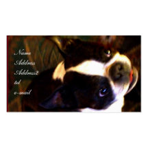 Tarjeta de visita de Boston Terrier