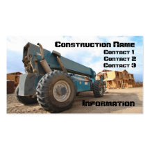 Tarjeta de visita de construcción