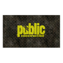 Tarjeta de visita de construcción metálica