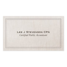 Tarjeta de visita de CPA del contable