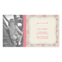 Tarjeta de visita de encargo de la foto de la mamá