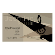 Tarjeta de visita de encargo Music-1 (moreno/negro