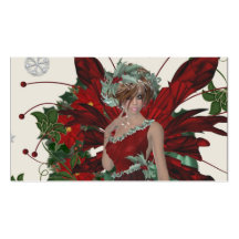 Tarjeta de visita de hadas del navidad