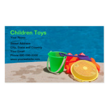 Tarjeta de visita de juguetes de los niños