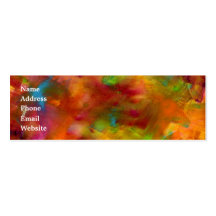 Tarjeta de visita de la acuarela del arco iris