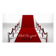 Tarjeta de visita de la alfombra roja