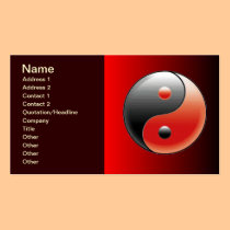 Tarjeta de visita de la armonía de Yin Yang tarjetas de negocio
