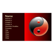 Tarjeta de visita de la armonía de Yin Yang