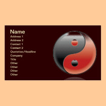 Tarjeta de visita de la armonía de Yin Yang tarjetas de negocio