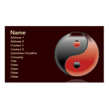 Tarjeta de visita de la armonía de Yin Yang