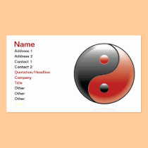 Tarjeta de visita de la armonía de Yin Yang tarjetas de negocio