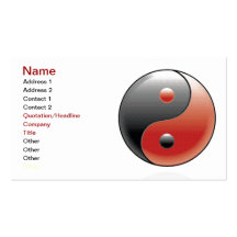 Tarjeta de visita de la armonía de Yin Yang