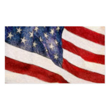 Tarjeta de visita de la bandera americana