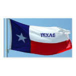 Tarjeta de visita de la bandera de Tejas