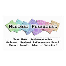 Tarjeta de visita de la barra - Fizzacist nuclear