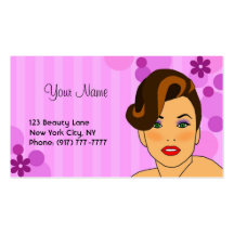 tarjeta de visita de la belleza