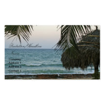Tarjeta de visita de la cabaña de la playa