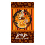 Tarjeta de visita de la cafetería de Java Joe