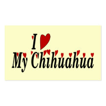 Tarjeta de visita de la chihuahua del amor