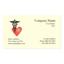 Tarjeta de visita de la cita del cardiólogo