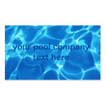 tarjeta de visita de la compañía de la piscina