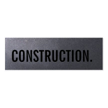Tarjeta de visita de la construcción del negro de 