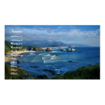 Tarjeta de visita de la costa de Oregon