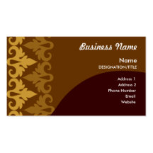 Tarjeta de visita de la decoración de Brown