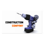 Tarjeta de visita de la empresa de la construcción