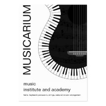 tarjeta de visita de la escuela de música