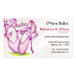 Tarjeta de visita de la escuela del ballet