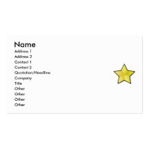 Tarjeta de visita de la estrella