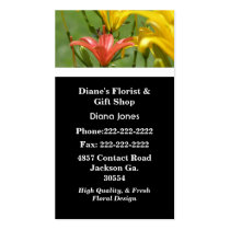 Tarjeta de visita de la flor tarjetas de negocio