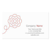 Tarjeta de visita de la flor