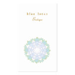 Tarjeta de visita de la flor de Lotus azul
