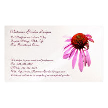Tarjeta de visita de la flor del cono