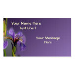Tarjeta de visita de la flor del iris de la bander