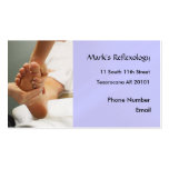Tarjeta de visita de la foto del Reflexology del p