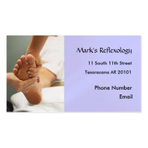 Tarjeta de visita de la foto del Reflexology del p