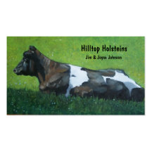Tarjeta de visita de la granja lechera de Holstein