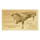 Tarjeta de visita de la lección de piano