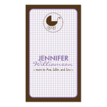 Tarjeta de visita de la mamá del carro del chocola