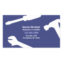 Tarjeta de visita de la manitas/de construcciones
