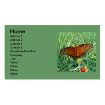 Tarjeta de visita de la mariposa