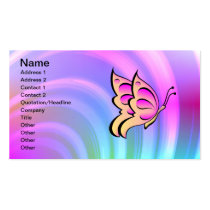 Tarjeta de visita de la mariposa del arco iris tarjetas de negocio
