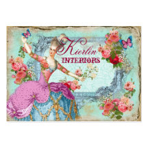 Tarjeta de visita de la mariposa del vintage de Ma