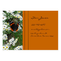 TARJETA DE VISITA DE LA MARIPOSA Y DE LA MARGARITA