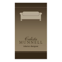 Tarjeta de visita de la moca del diseño interior/d