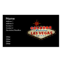 Tarjeta de visita de la muestra de Las Vegas