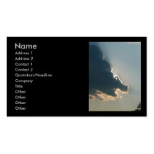 Tarjeta de visita de la nube del hipopótamo
